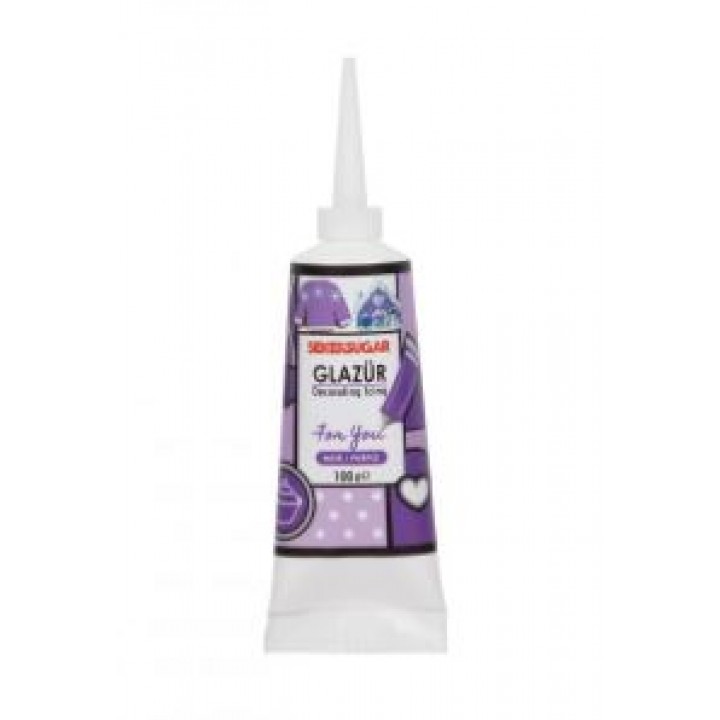 ŞEKER & SUGAR Süsleme Glazür MOR Renk 100 Gr 