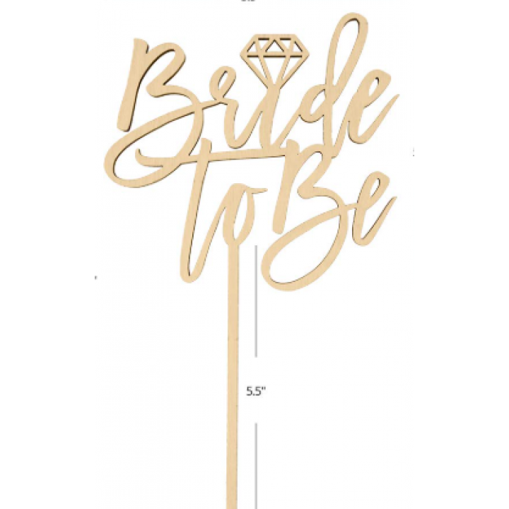 Pasta Üstü Bride To Be Gold