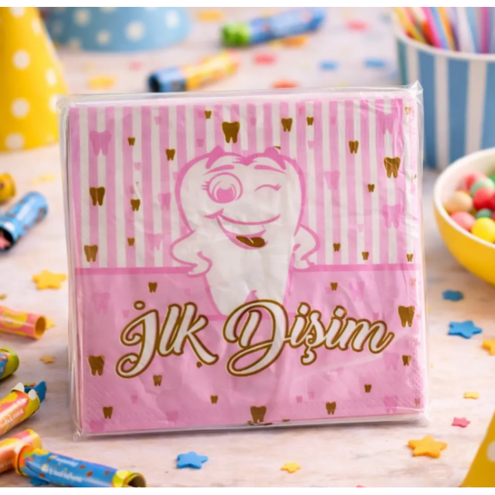 İLK DİŞİM PEMBE KAĞIT PEÇETE