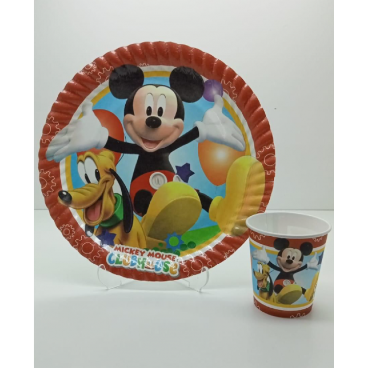 MICKEY MAUSE KARTON TABAK BARDAK 8'Lİ