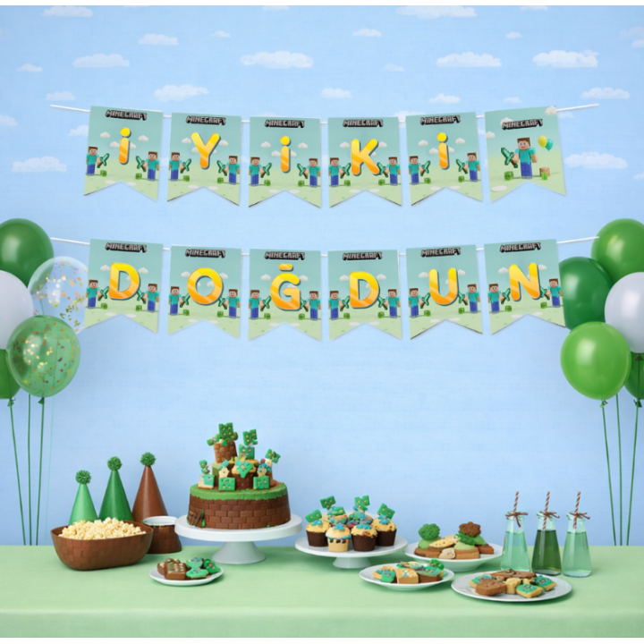  Minecraft İyi Ki Doğdun Banner