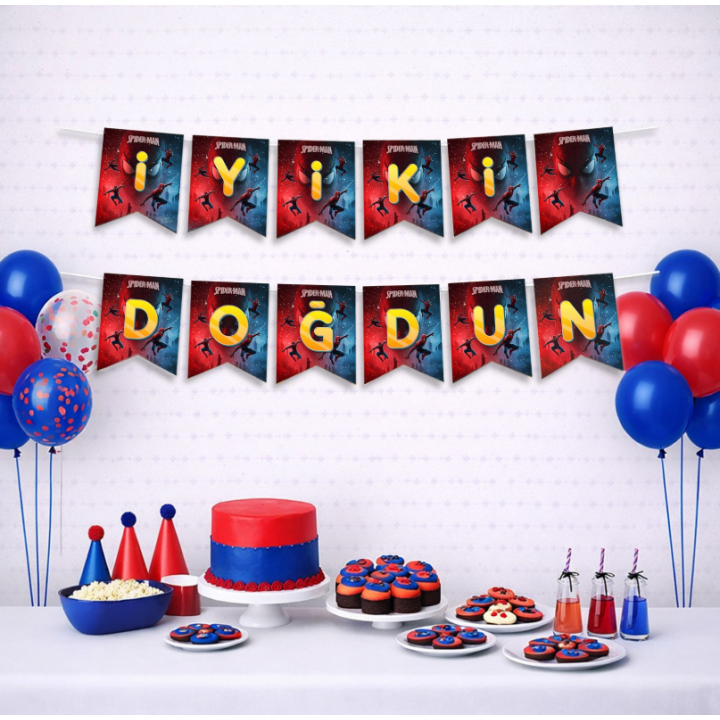 Spiderman Örümcek Adam İyi Ki Doğdun Banner