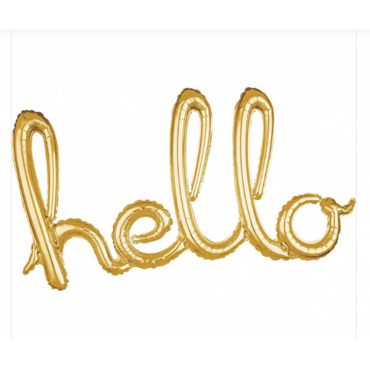 Hello Gold Birleşik Folyo Balon