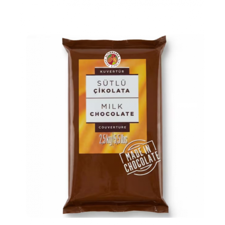 SÜTLÜ KUVERTÜR ÇİKOLATA 2.5 KG 