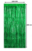 Perde Fon Dekor Metalik 100x200 cm Yeşil İthal