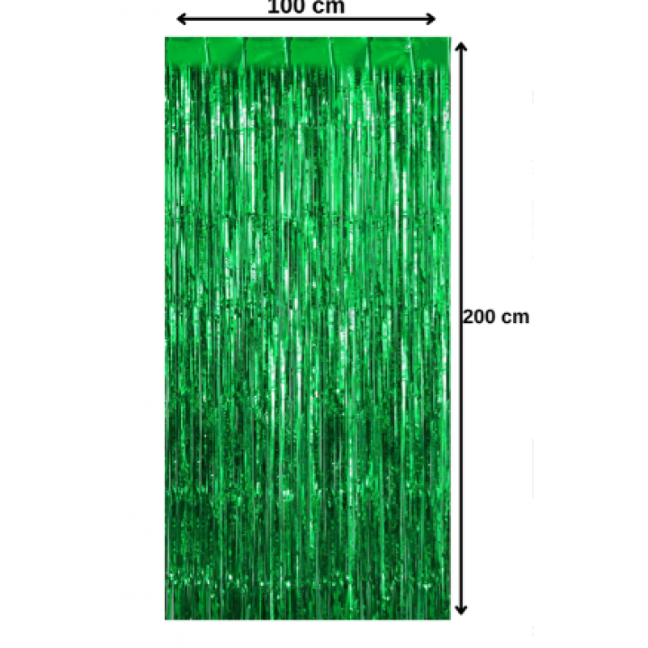 Perde Fon Dekor Metalik 100x200 cm Yeşil İthal