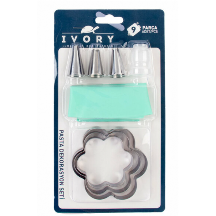 Ivory Pasta Dekorasyon Seti 9 Parça