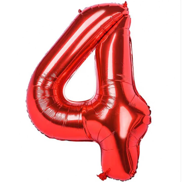 40" KIRMIZI 4  FOLYO BALON