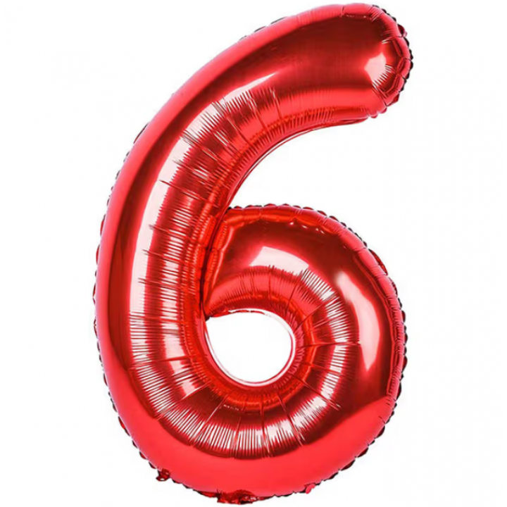 40" KIRMIZI 6 FOLYO BALON