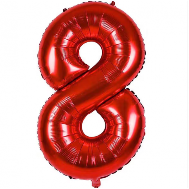 40" KIRMIZI 8 FOLYO BALON