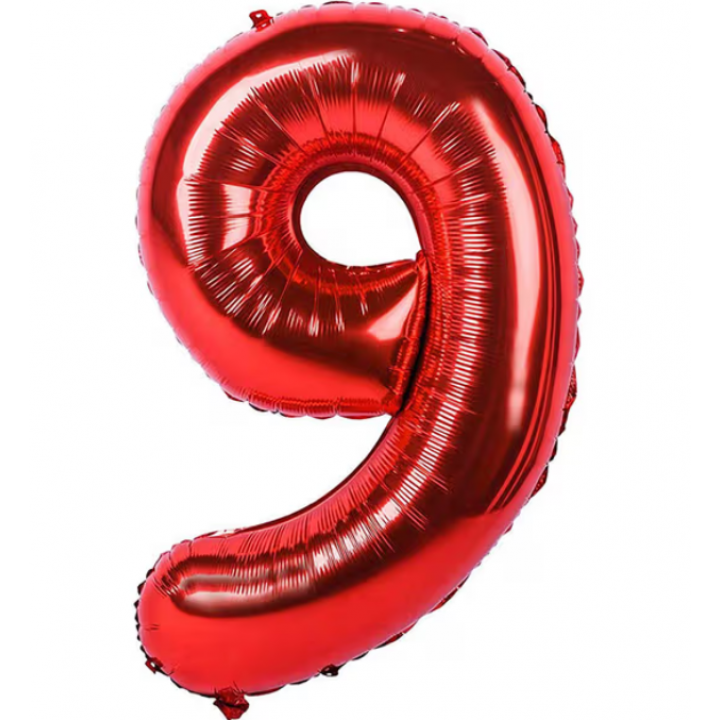 40" KIRMIZI 9 FOLYO BALON
