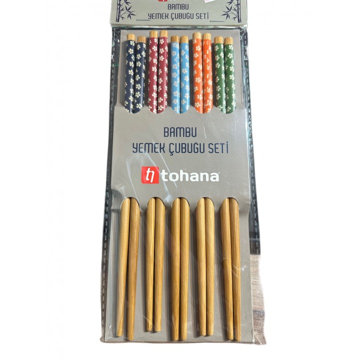 bambu yemek çubuğu seti