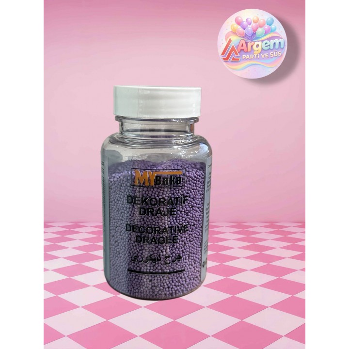 MY BAKE DEKORATİF DRAJE KASKAS MOR 100GR