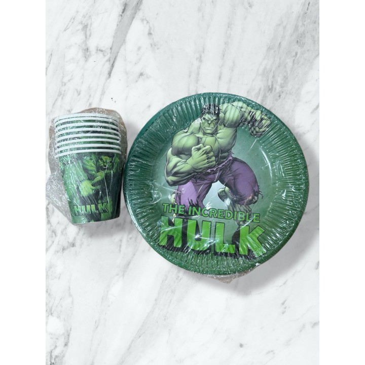 HULK  TABAK BARDAK SET 8*Lİ