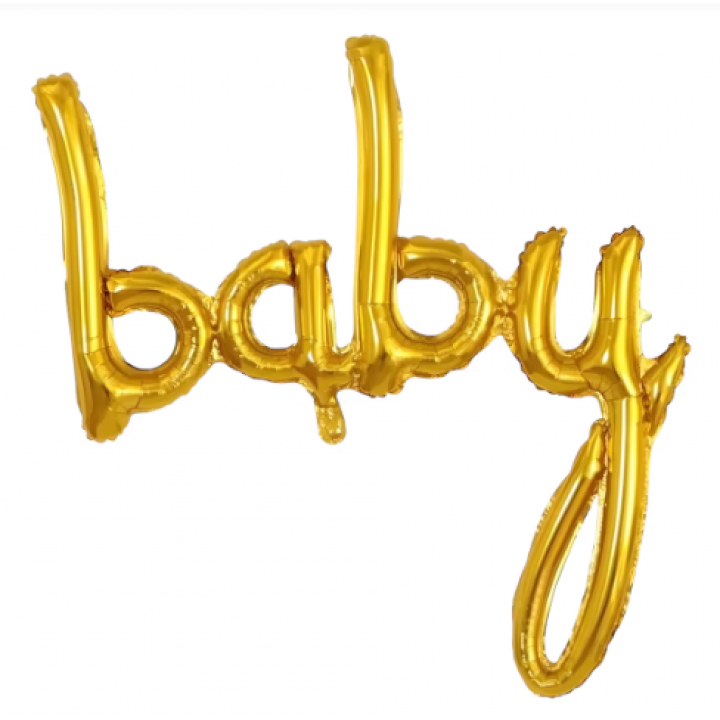 Baby Gold Birleşik Yazı Folyo Balon