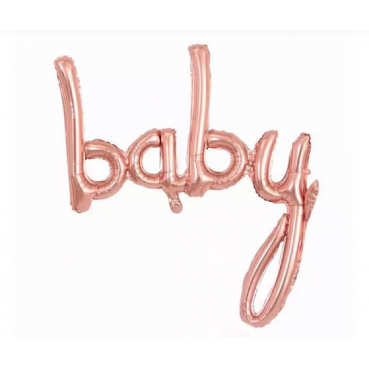 Baby Rose Birleşik Yazı Folyo Balon