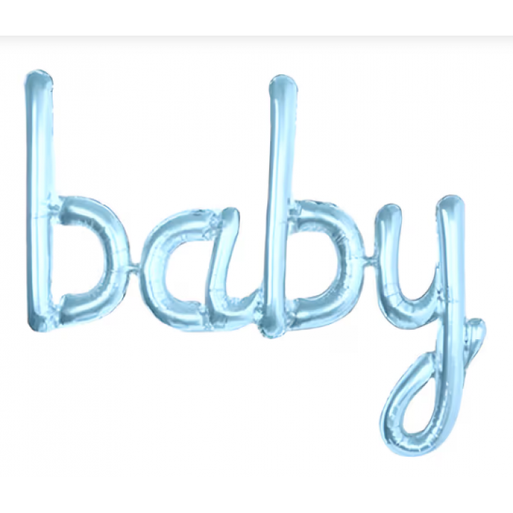 Baby Mavi Birleşik Yazı Folyo Balon